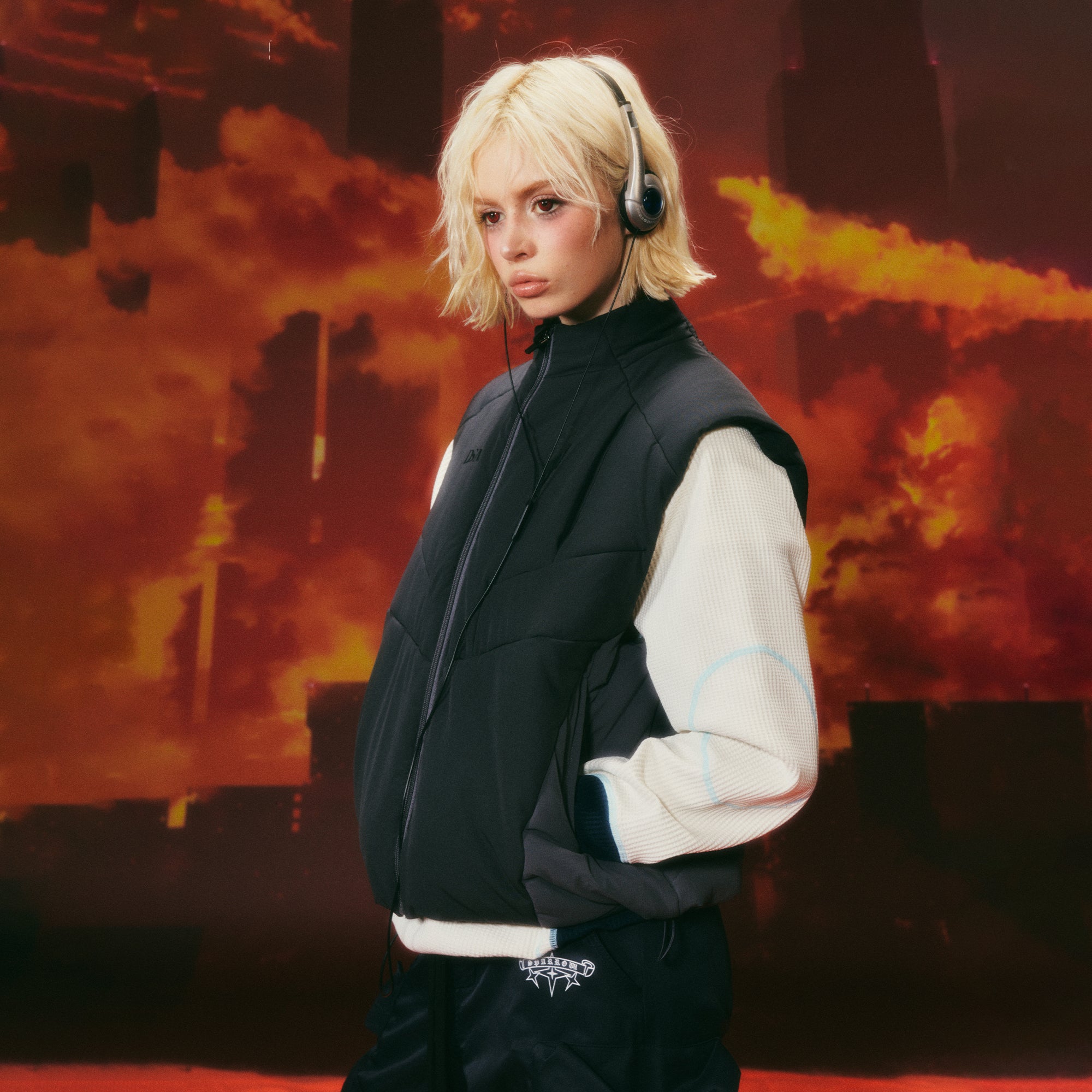 DONSMOKE x EVA Graphic Cotton-Padded Vest