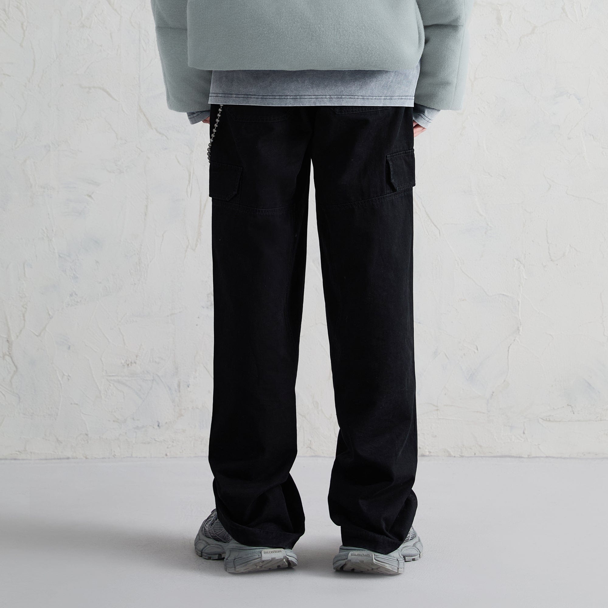 ORGANIC EMOTION Deconstructed Layered-pocket Button Pants