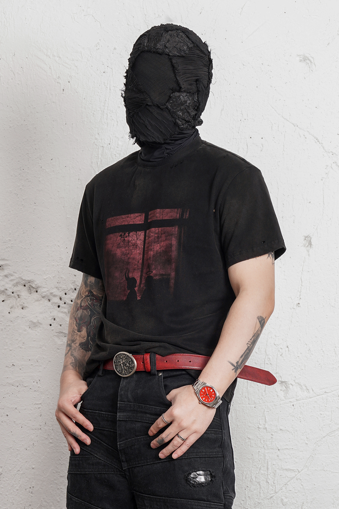 UNDERWATER Washed Distressed Graphic T-Shirt, premium urban and streetwear designers apparel on PROJECTISR.com, UNDERWATER