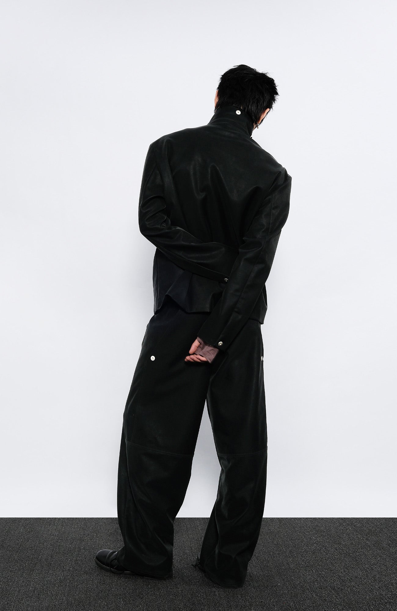 7440 37 1 Back Double-Knee PU Pants, premium urban and streetwear designers apparel on PROJECTISR.com, 7440 37 1