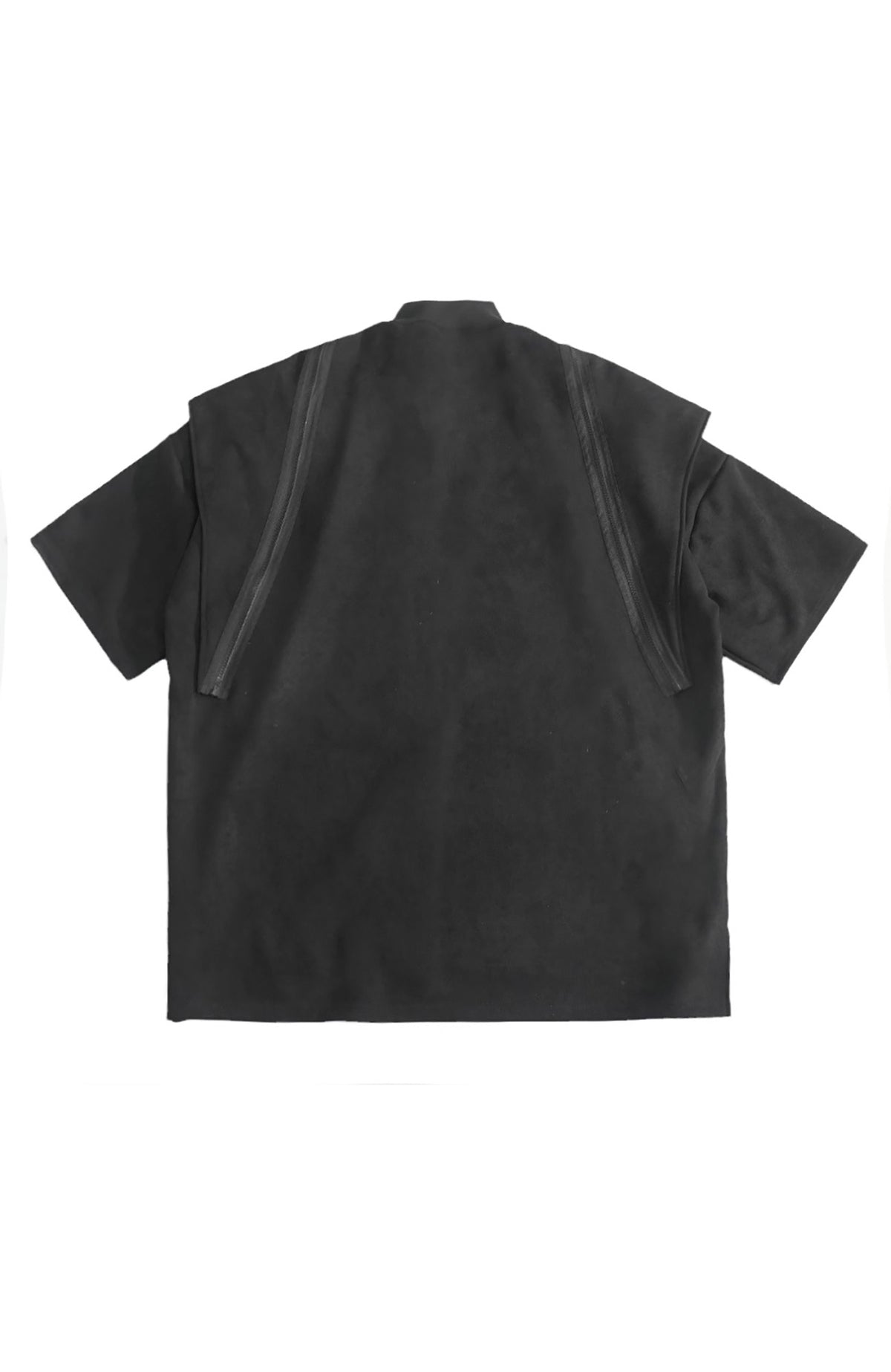 UUCSCC Padded-Shoulder Suede Oversized Turtleneck Tee