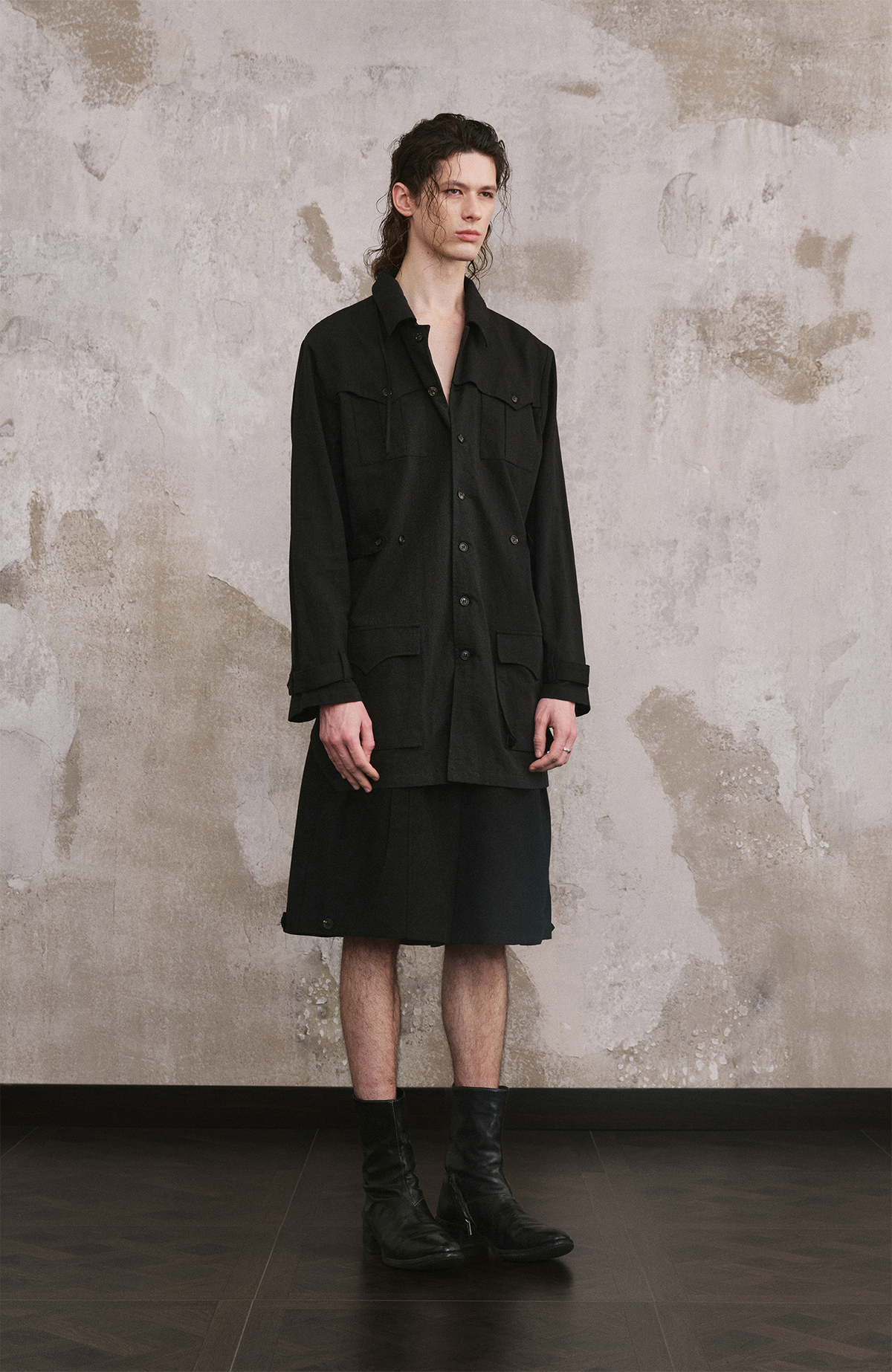 ILNya Nieternite Nifutur Detachable Vest Layered Long-Sleeve Shirt