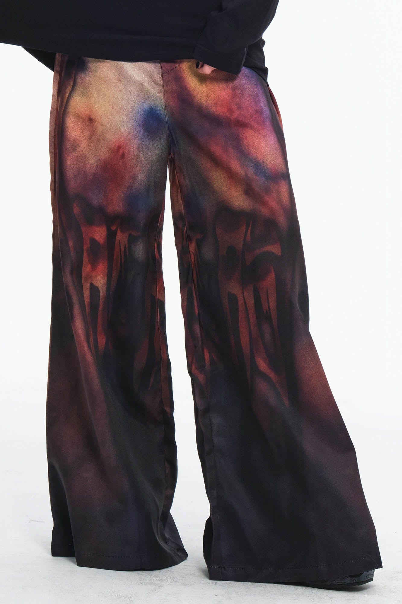 EMBRYO Bruised Stain Wide-Leg Pants