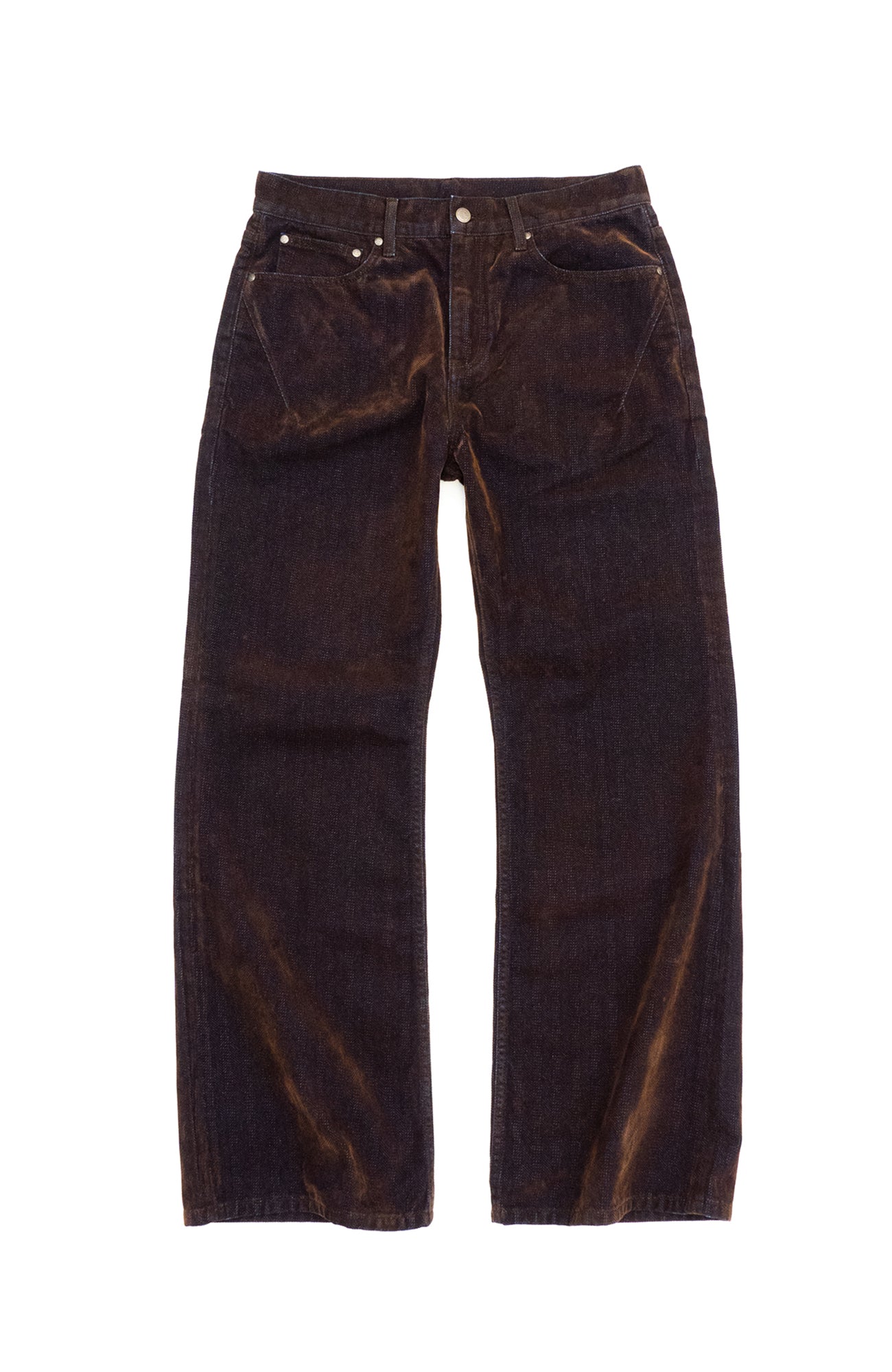 IN EXISTENCE Star Embroidered Herringbone Flocked Flare Jeans, premium urban and streetwear designers apparel on PROJECTISR.com, IN EXISTENCE