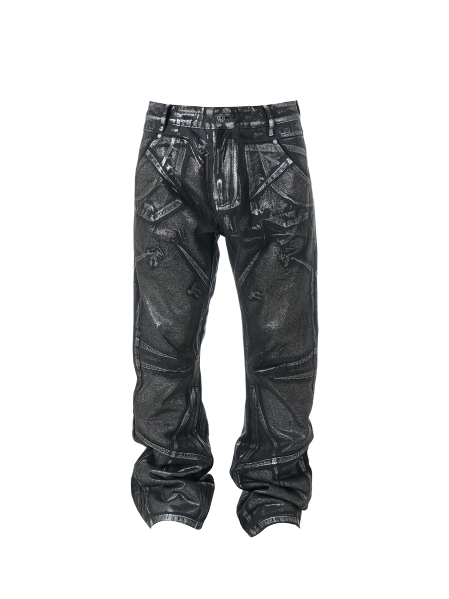VINKID Coated Pigeon Graphic Jeans