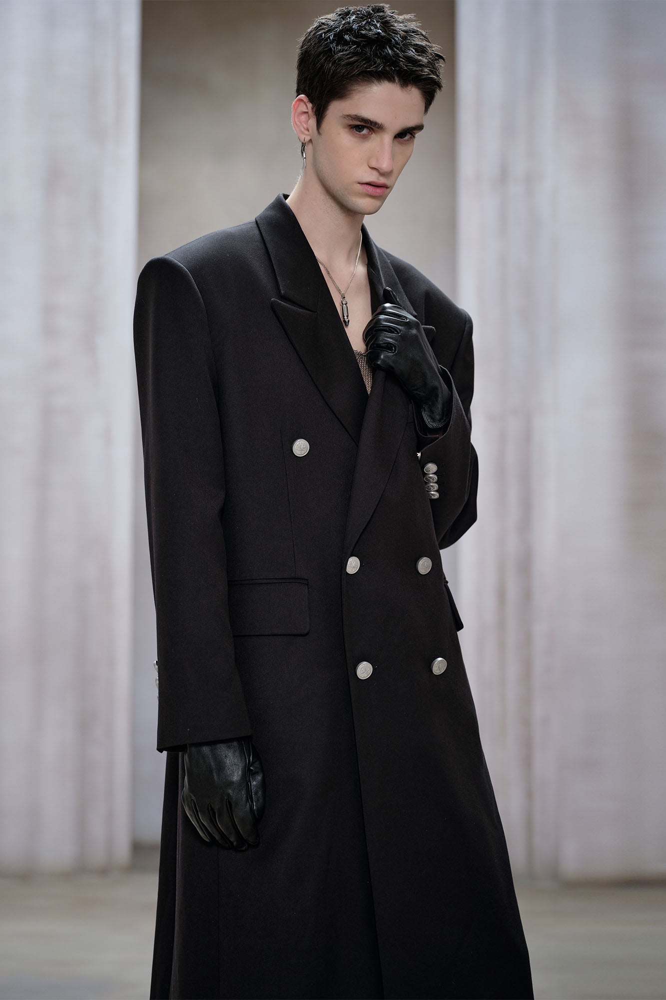 FACEONLAB Structured Double-Breasted Overcoat, premium urban and streetwear designers apparel on PROJECTISR.com, FACEONLAB