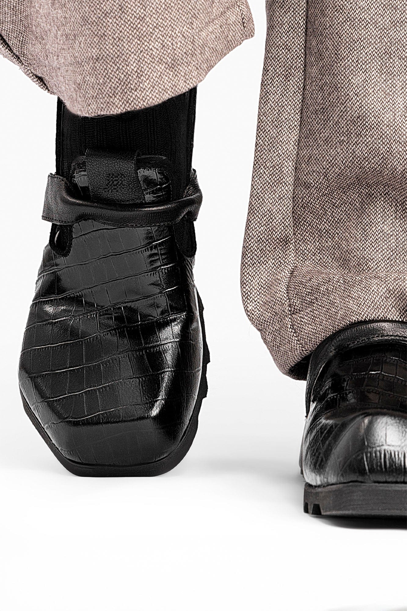 REWRITE Croc-Embossed Strap Loafers, premium urban and streetwear designers apparel on PROJECTISR.com, REWRITE