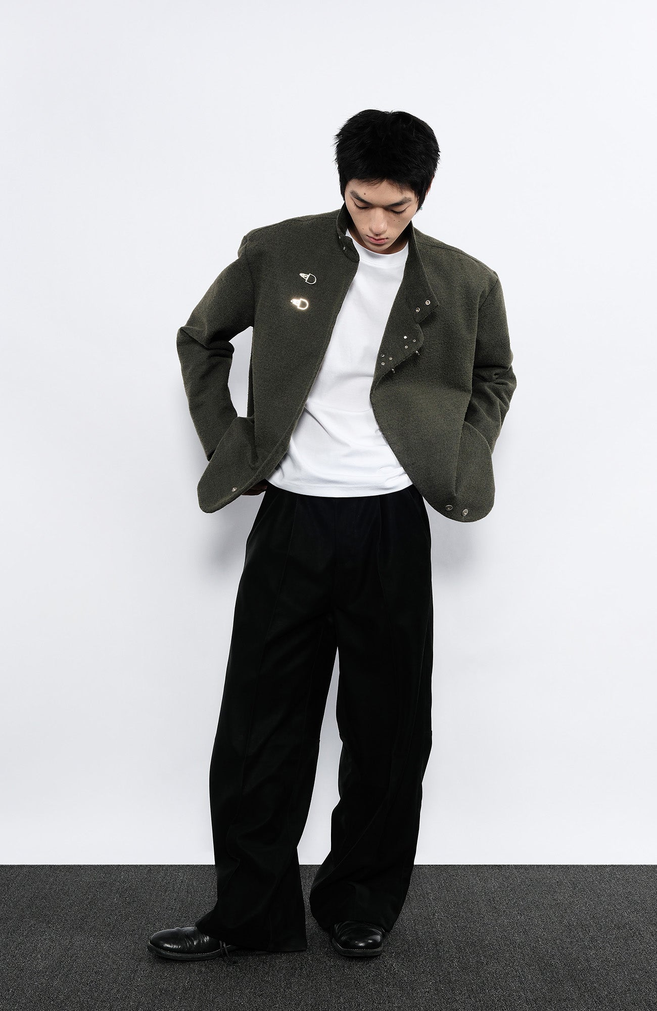 7440 37 1 Asym Placket Toggle Button Jacket, premium urban and streetwear designers apparel on PROJECTISR.com, 7440 37 1