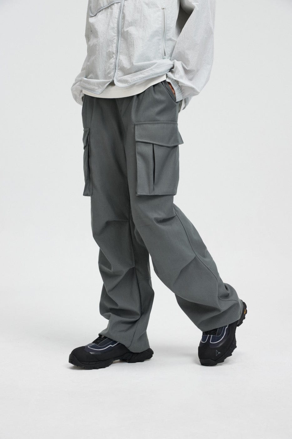 BONELESS Modern Big Pockets Crinkled Cargo, premium urban and streetwear designers apparel on PROJECTISR.com, BONELESS