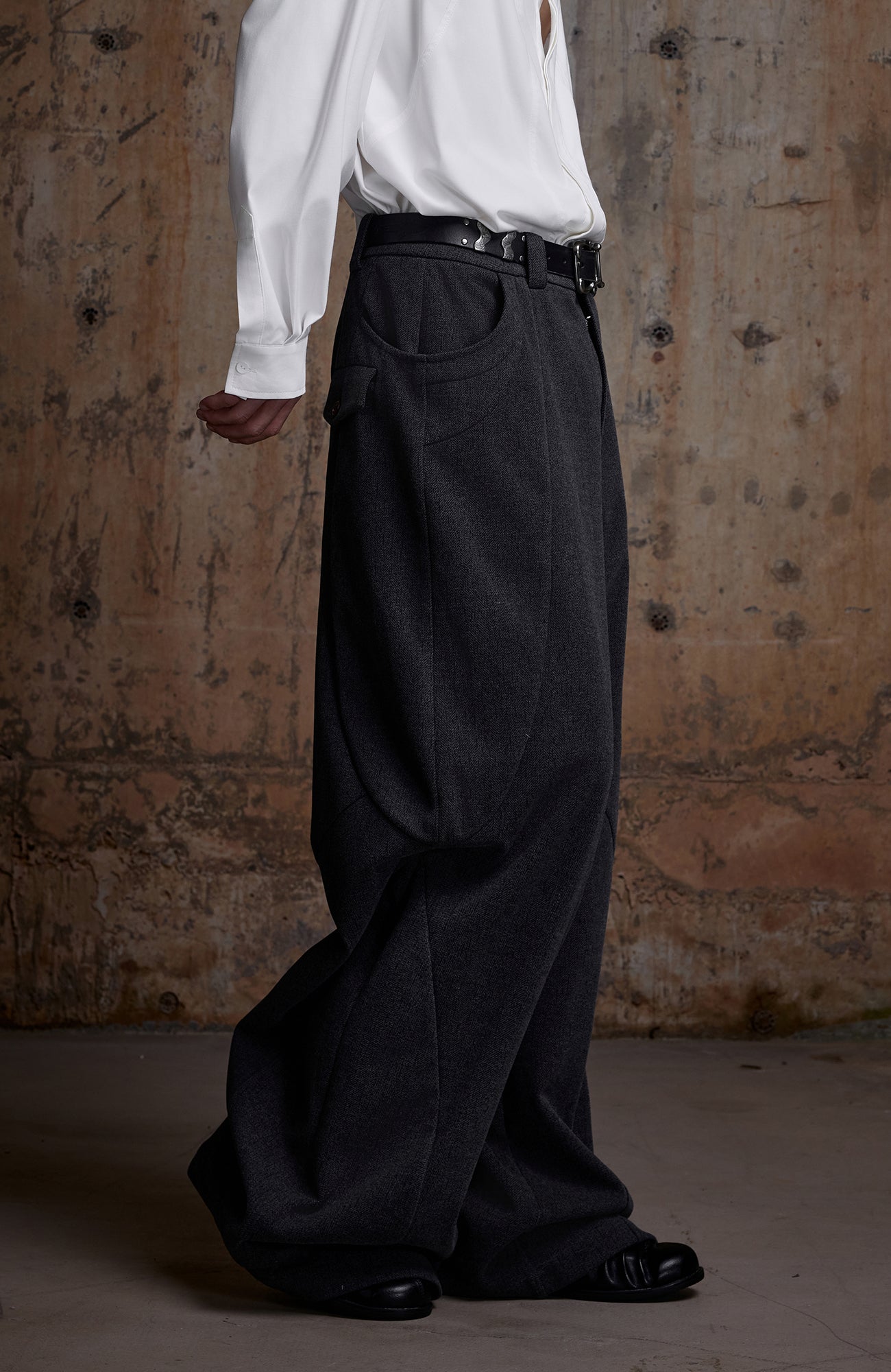 2000RSK Deconstructed Wide-Leg Trousers