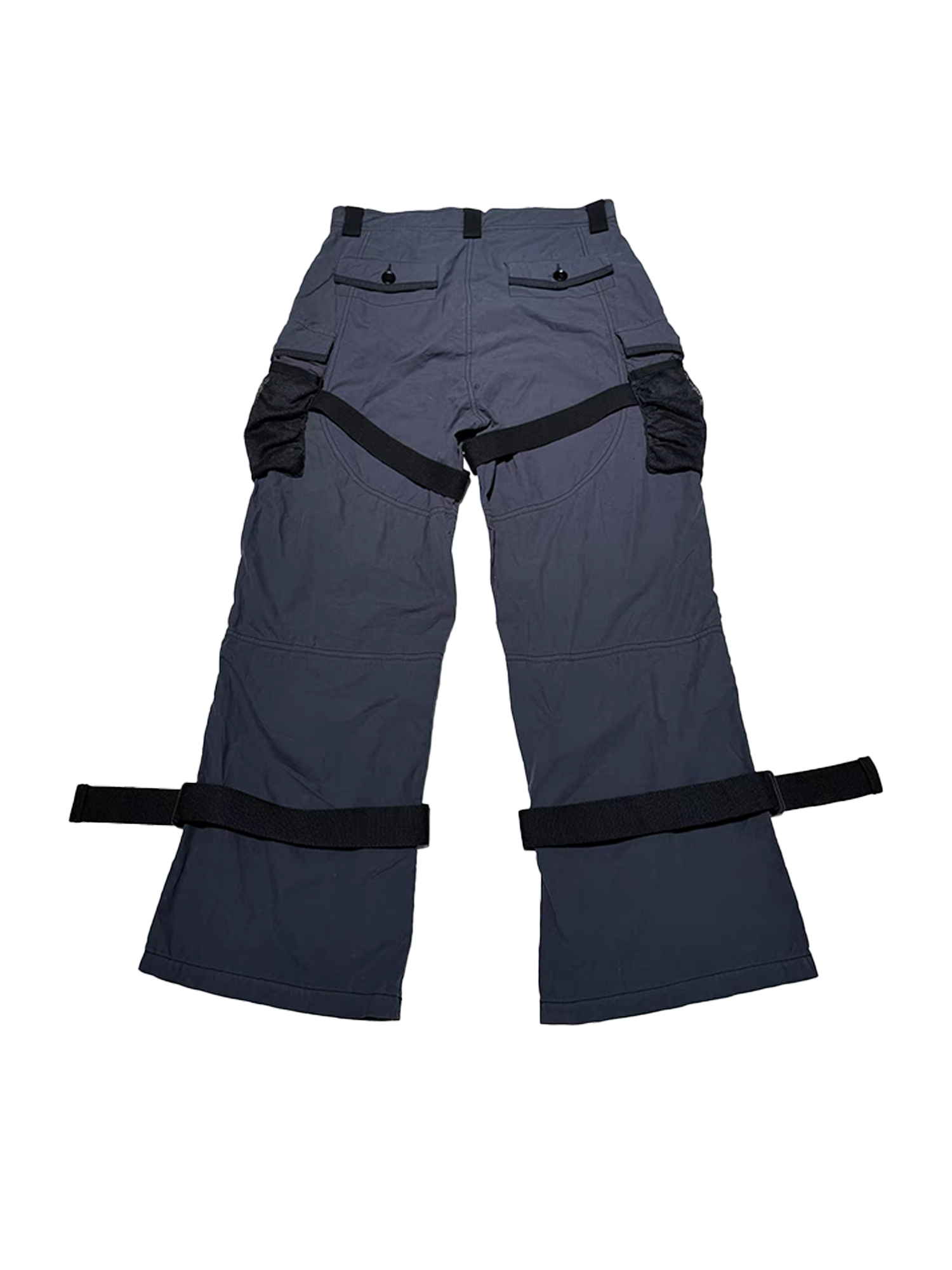 PCCVISION Adjustable Strap Washed Utility Cargo Pants, premium urban and streetwear designers apparel on PROJECTISR.com, PCCVISION
