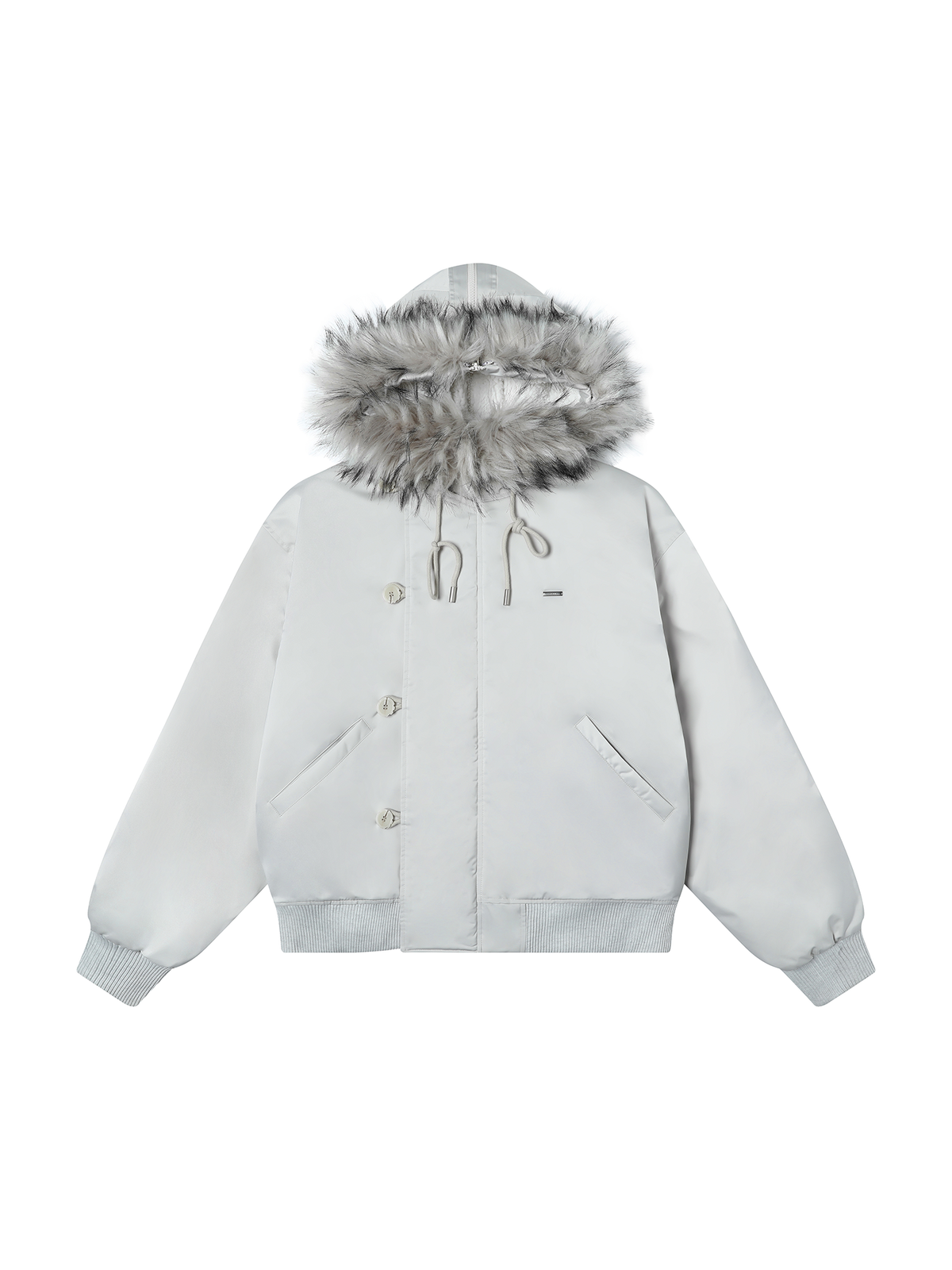 TGNS Detachable Fur-Collar Hooded Padded Parka