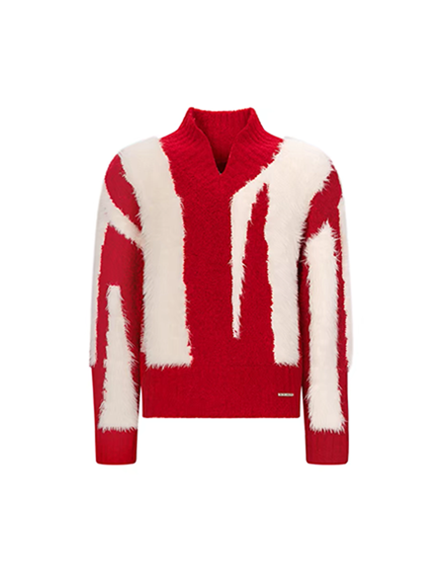 TIWILLTANG Fuzzy Faux-Mink Contrast Sweater, premium urban and streetwear designers apparel on PROJECTISR.com, TIWILLTANG