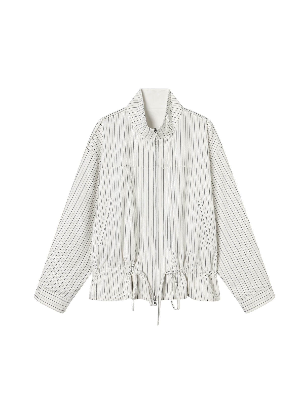 TGNS Reversible Drawstring Stand-Collar Oversized Jacket
