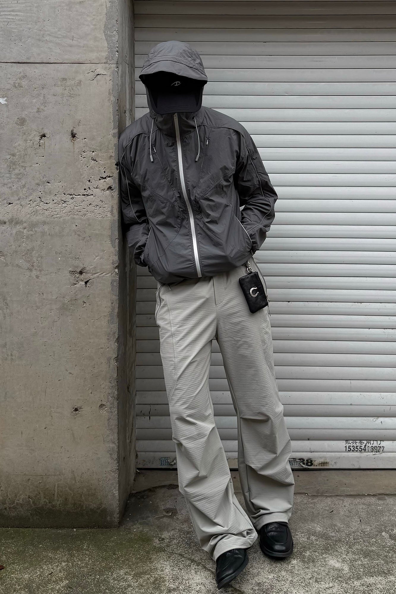 CATSSTAC Curved-Panel Softshell Straight-Leg Pants, premium urban and streetwear designers apparel on PROJECTISR.com, CATSSTAC