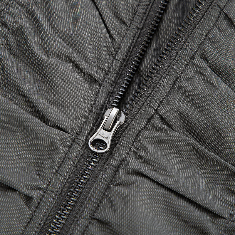 F2CE Ruched Nylon Hooded Bomber