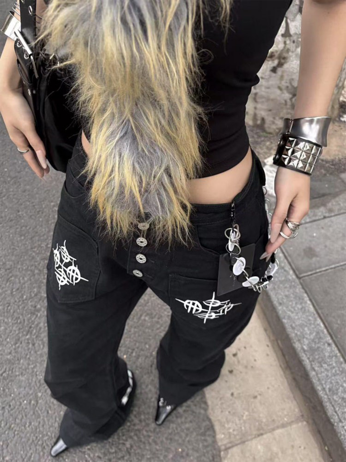 DETW Curved Double-Hem Flare Trousers