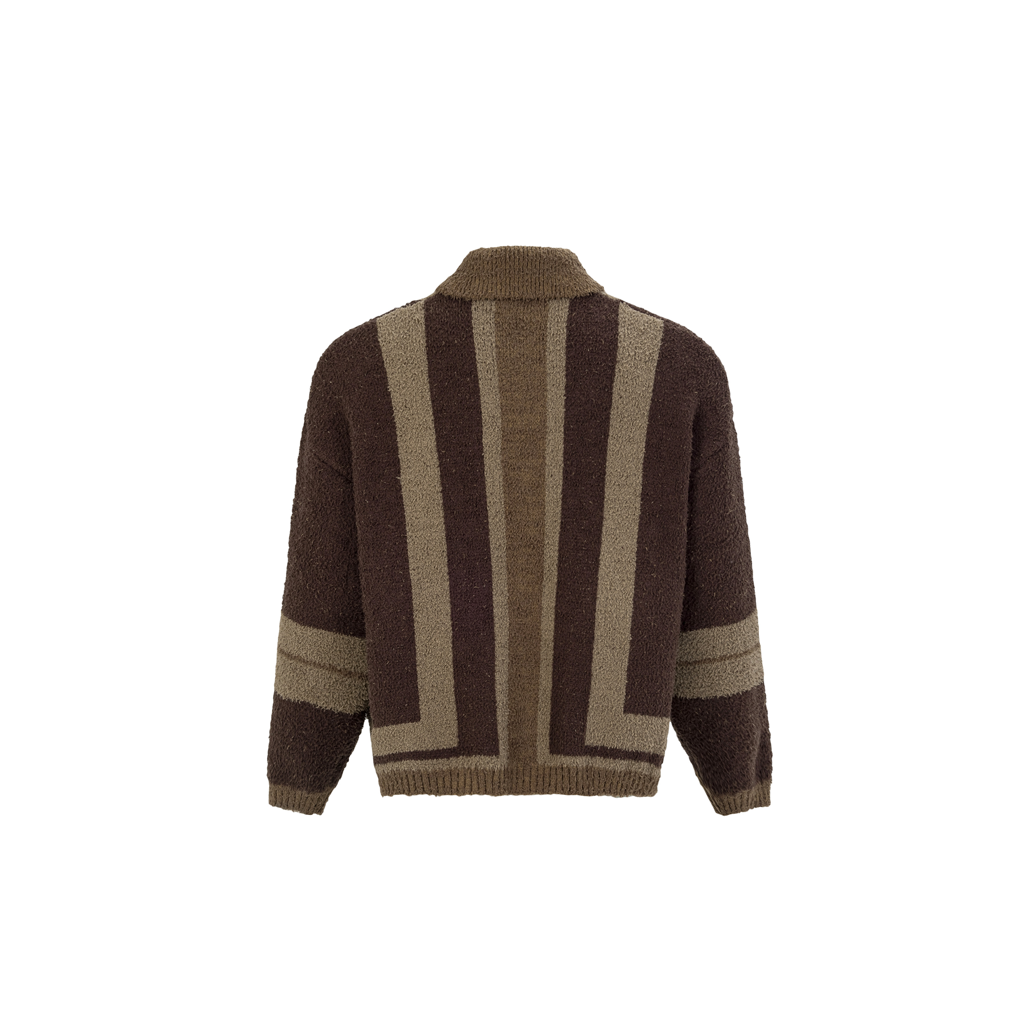 OVDY Retro Contrast Stripe Collar Knit Cardigan, premium urban and streetwear designers apparel on PROJECTISR.com, DVDY