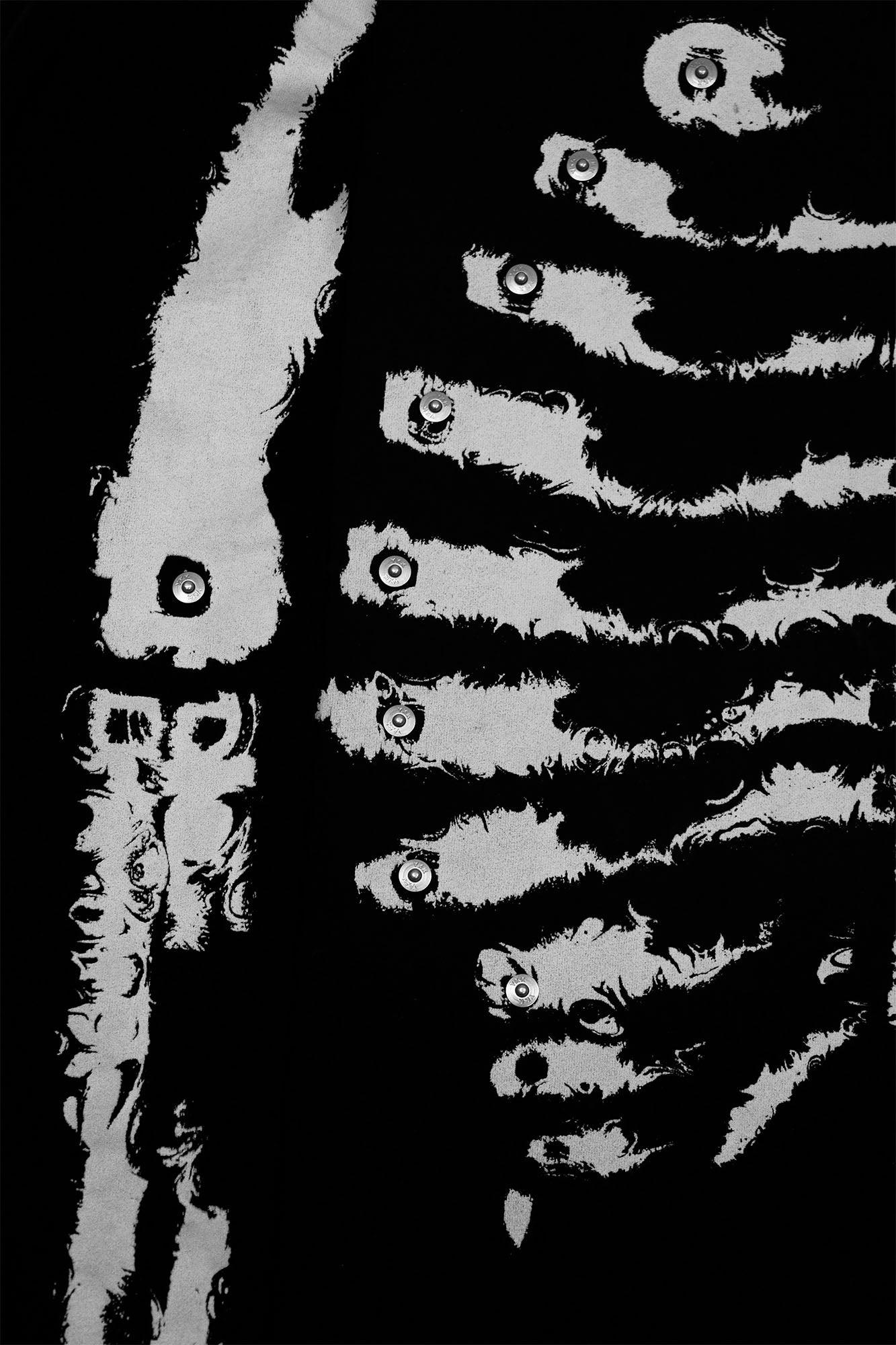 RELABEL Skeleton Graphic Rivet Long-Sleeve Tee, premium urban and streetwear designers apparel on PROJECTISR.com, RELABEL