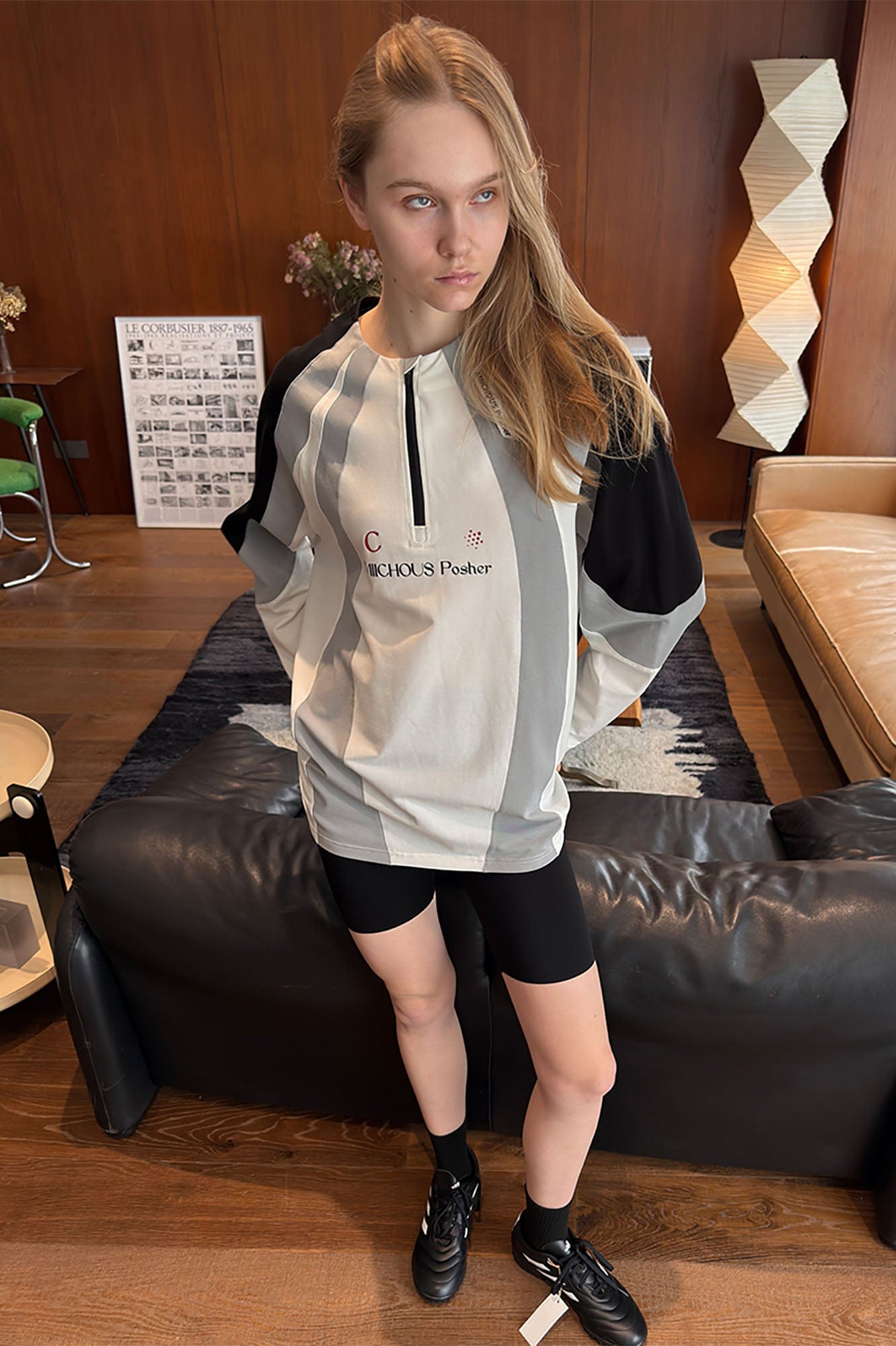 MIICHOUS Arc Contrast Panel Raglan UV Protection Long-Sleeve Tee