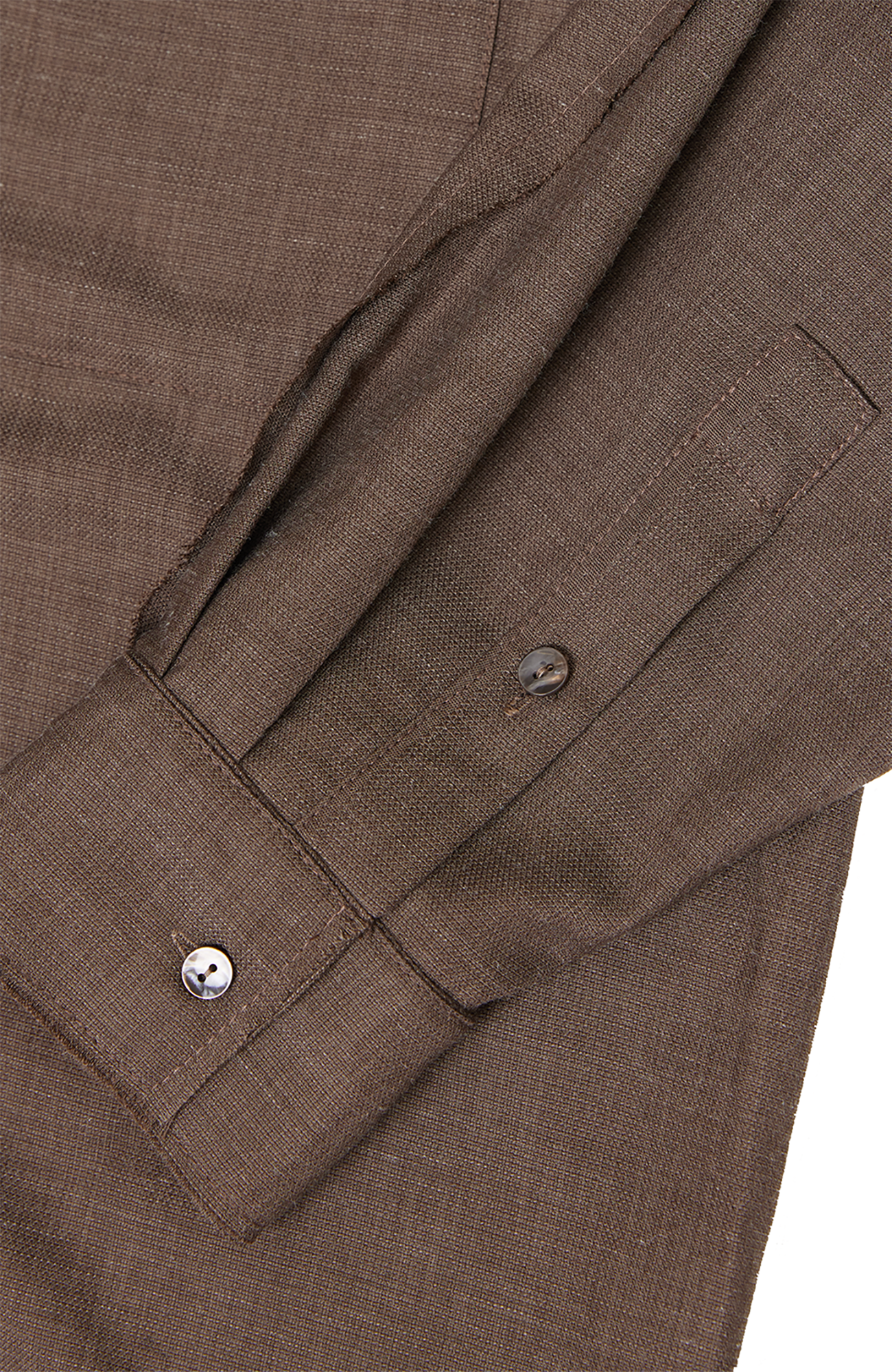 RELABEL Linen Blend Frayed Hem Shirt