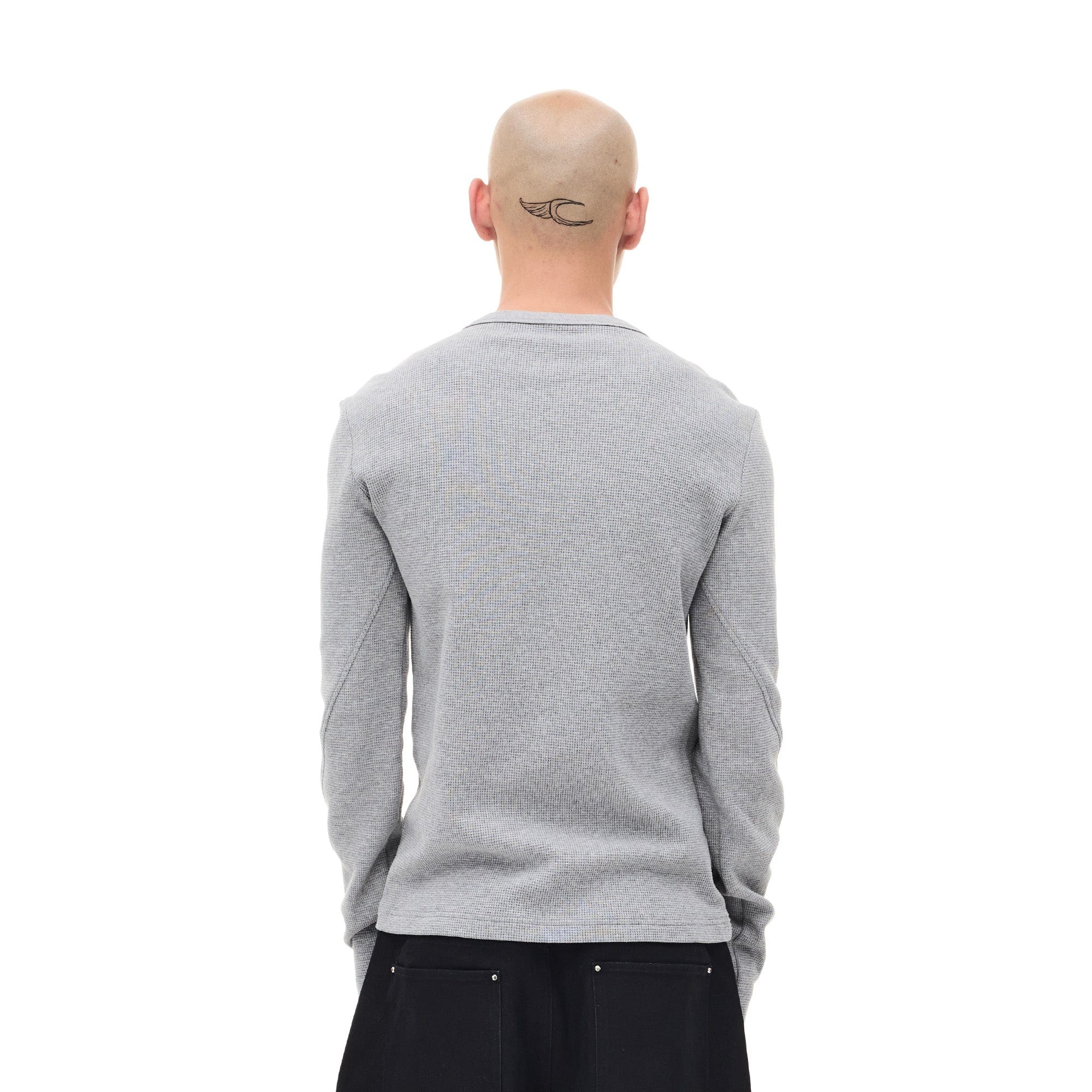 WHISTLEHUNTER Waffle-Knit Snap Henley Long-Sleeve Tee, premium urban and streetwear designers apparel on PROJECTISR.com, WHISTLEHUNTER