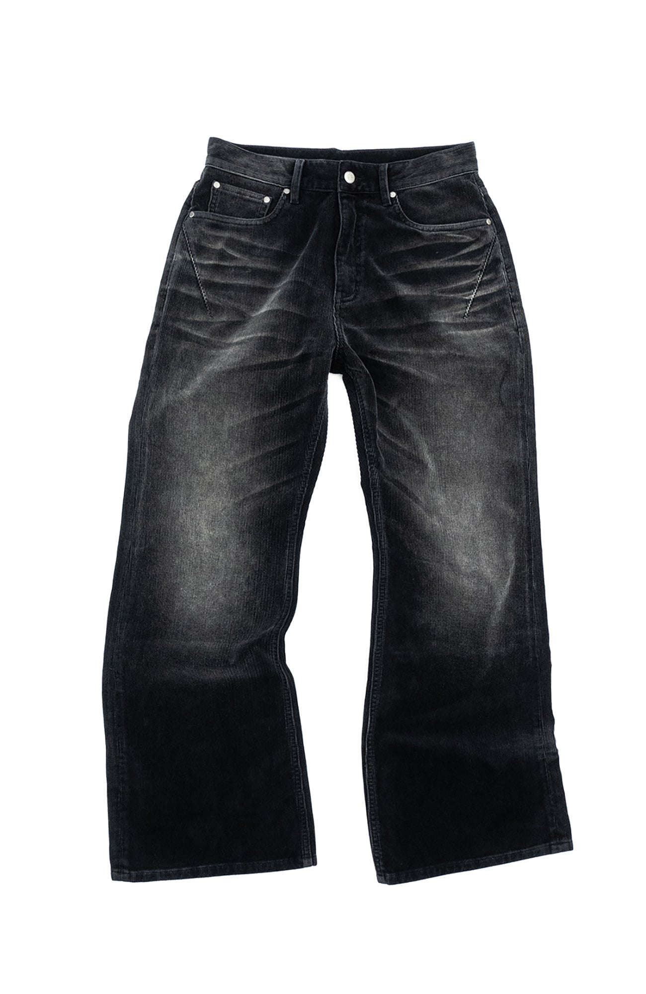 IN EXISTENCE Star Embroidered Corduroy Flare Jeans, premium urban and streetwear designers apparel on PROJECTISR.com, IN EXISTENCE