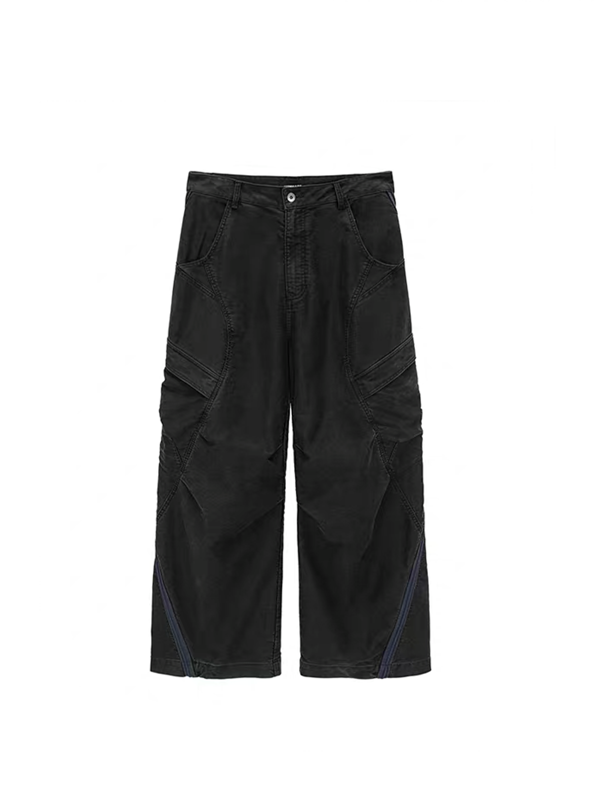 AVINMADE Contrast Curved Spliced Mole-Skin Cargo Trousers