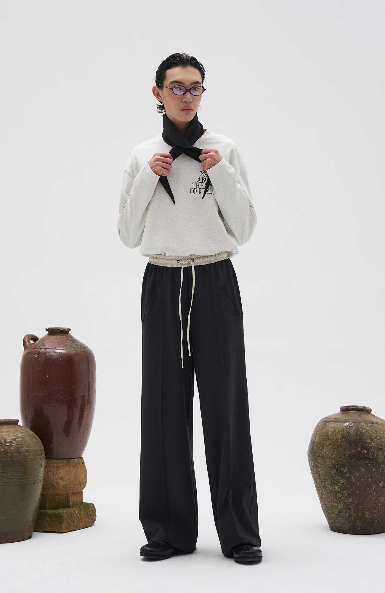 7440 37 1 Contrast Waistband Panelled Trousers, premium urban and streetwear designers apparel on PROJECTISR.com, 7440 37 1
