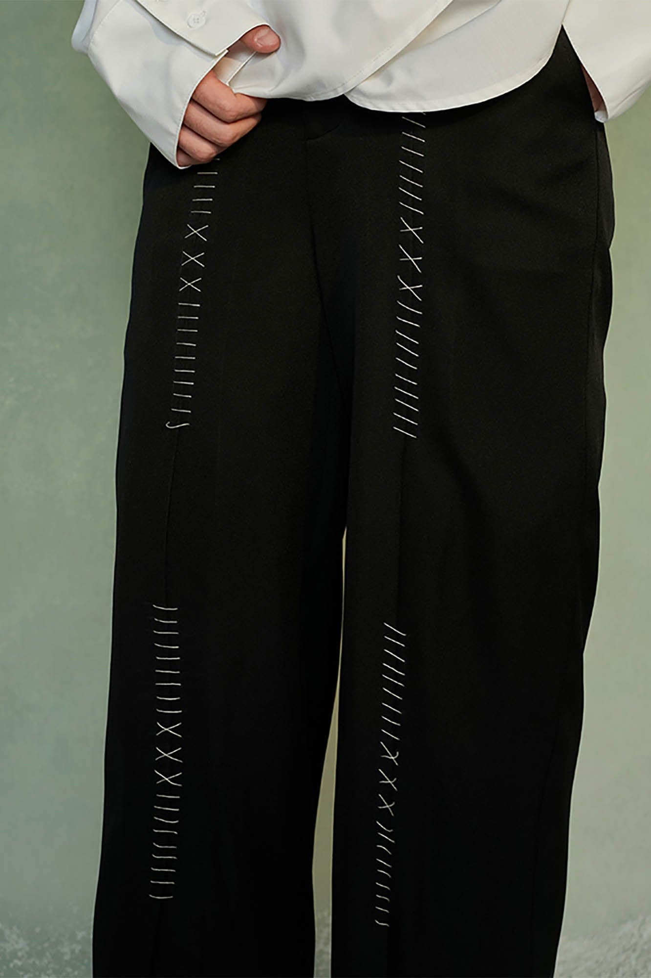 JIECHI Center Stitch Straight-Leg Pants, premium urban and streetwear designers apparel on PROJECTISR.com, JIECHI