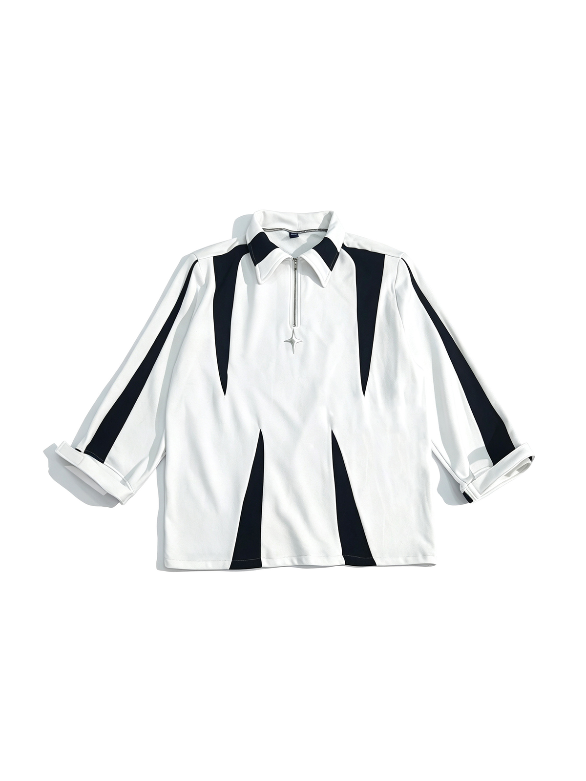 UUCSCC Contrast Padded-Shoulder Lapel Sweatshirt