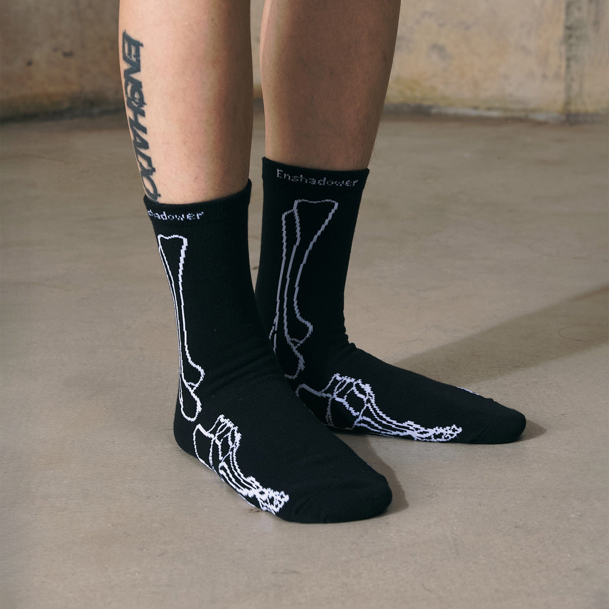 ENSHADOWER Skeleton Socks, premium urban and streetwear designers apparel on PROJECTISR.com, ENSHADOWER