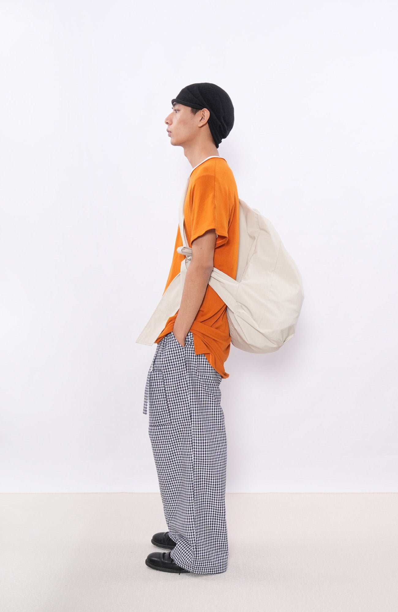 7440 37 1 Check Double-Pleat Wide-Leg Pants, premium urban and streetwear designers apparel on PROJECTISR.com, 7440 37 1