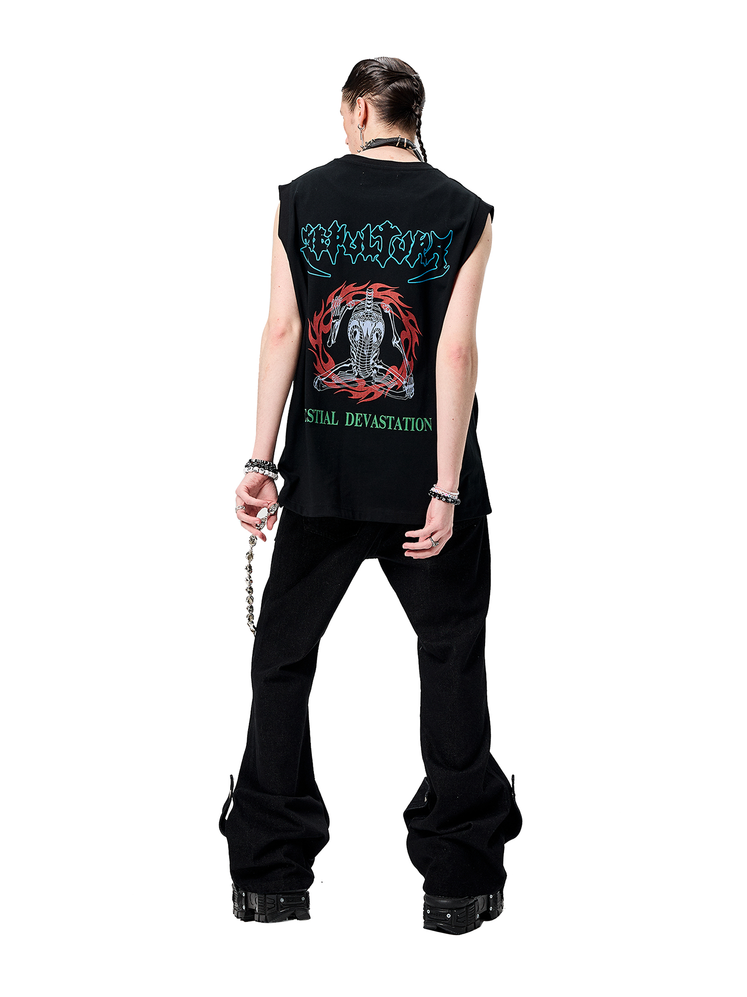 ERISSTOFF Sepultura Cobra Graphic Oversized Tank Top