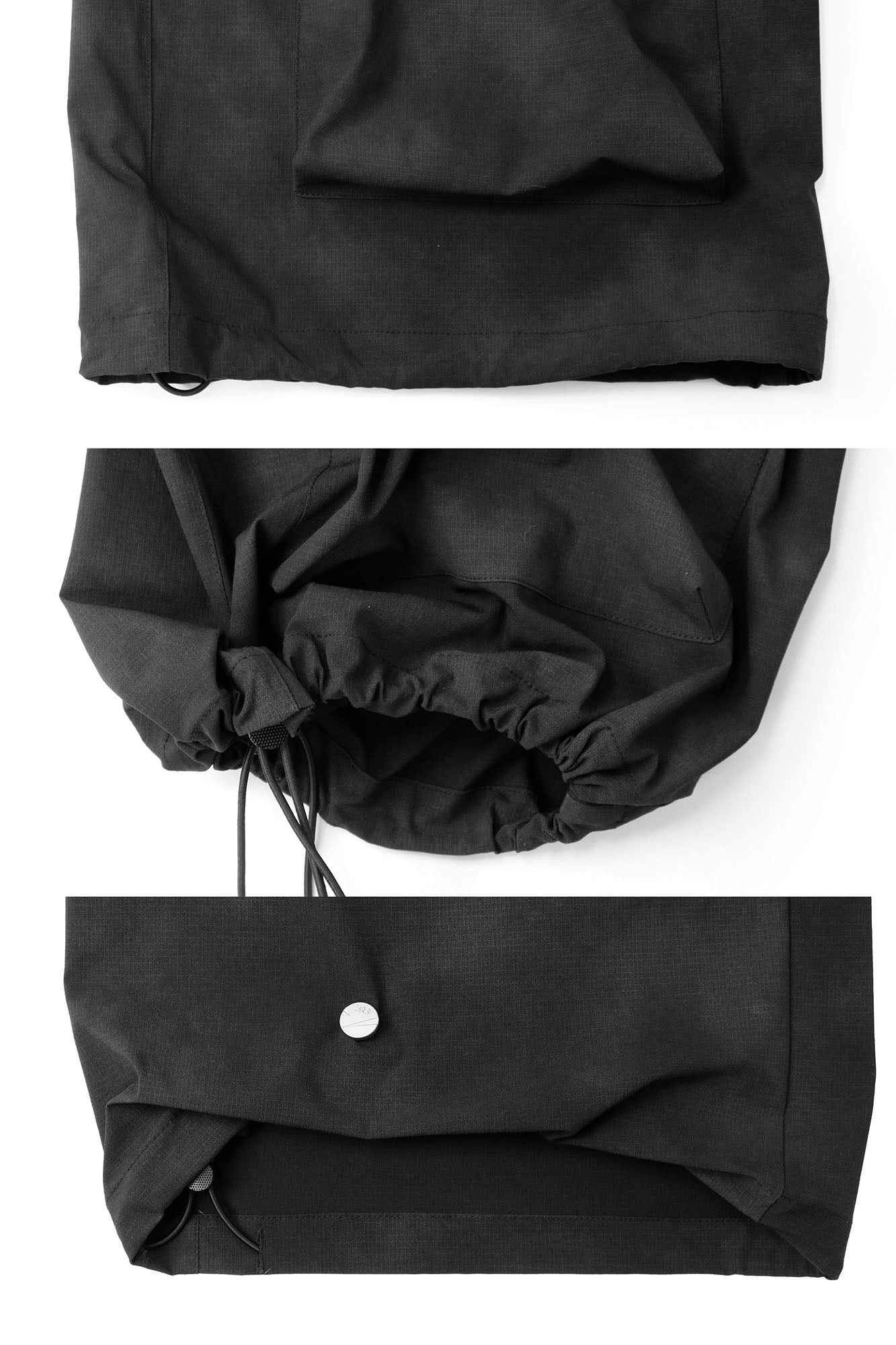 RELABEL Detachable Ruched Inverted Waist Cargo Pants, premium urban and streetwear designers apparel on PROJECTISR.com, RELABEL