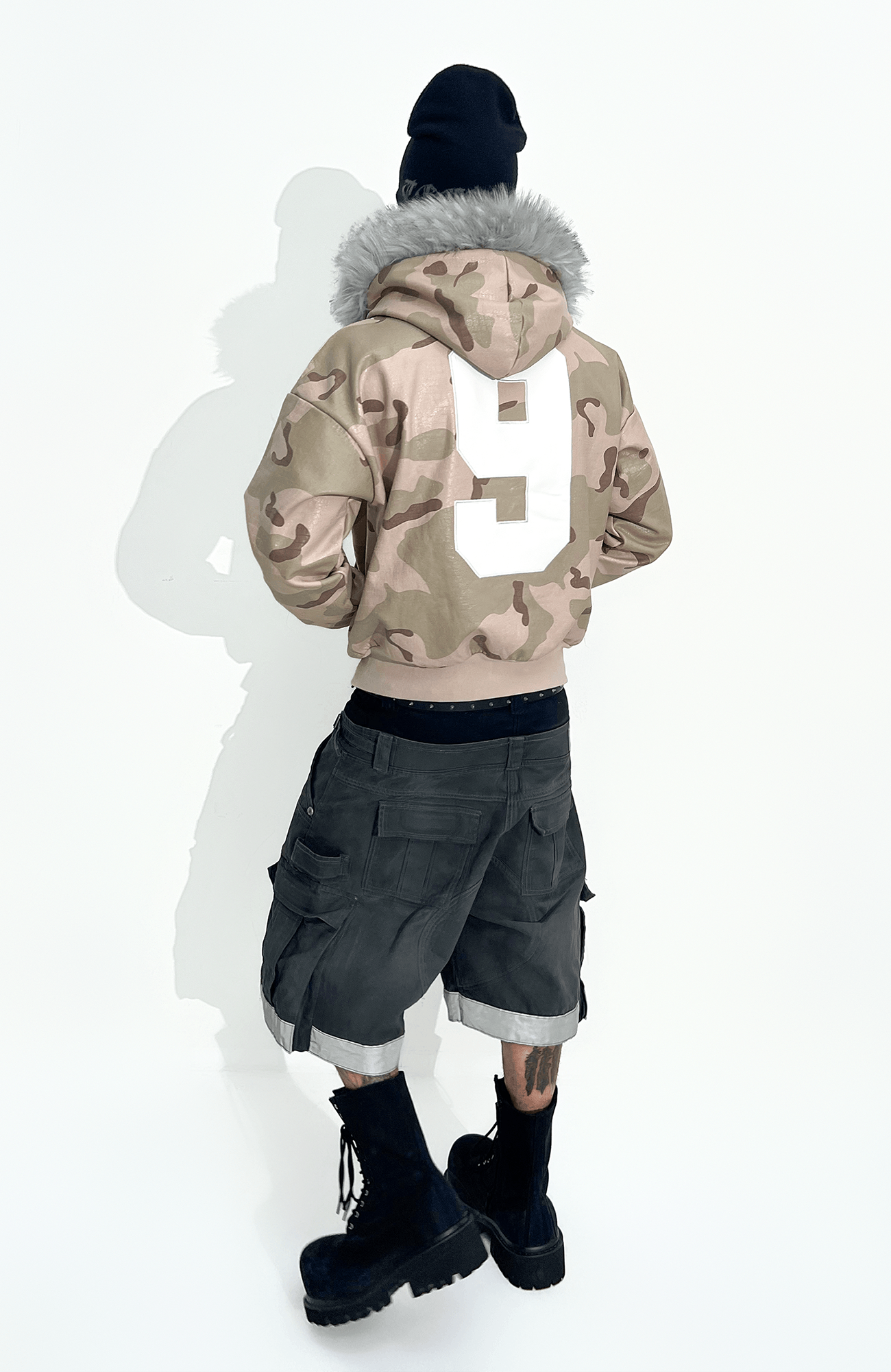 TECNINEGROUP Detachable Reflective Firefighter Cargo Pants Gray