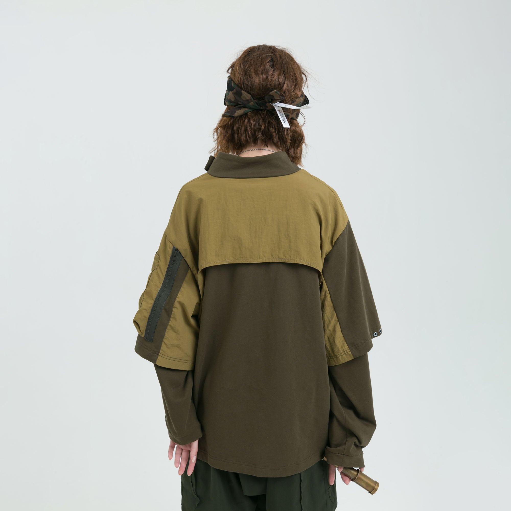 ERROR CODE ROBOT Detachable Sleeve Layered Utility Long-Sleeve Tee, premium urban and streetwear designers apparel on PROJECTISR.com, PROJECTISR US
