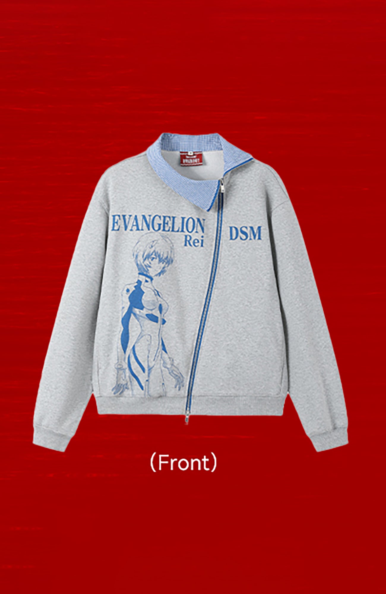 DONSMOKE x EVA Graphic Asymmetrical Zip-Up Hoodie