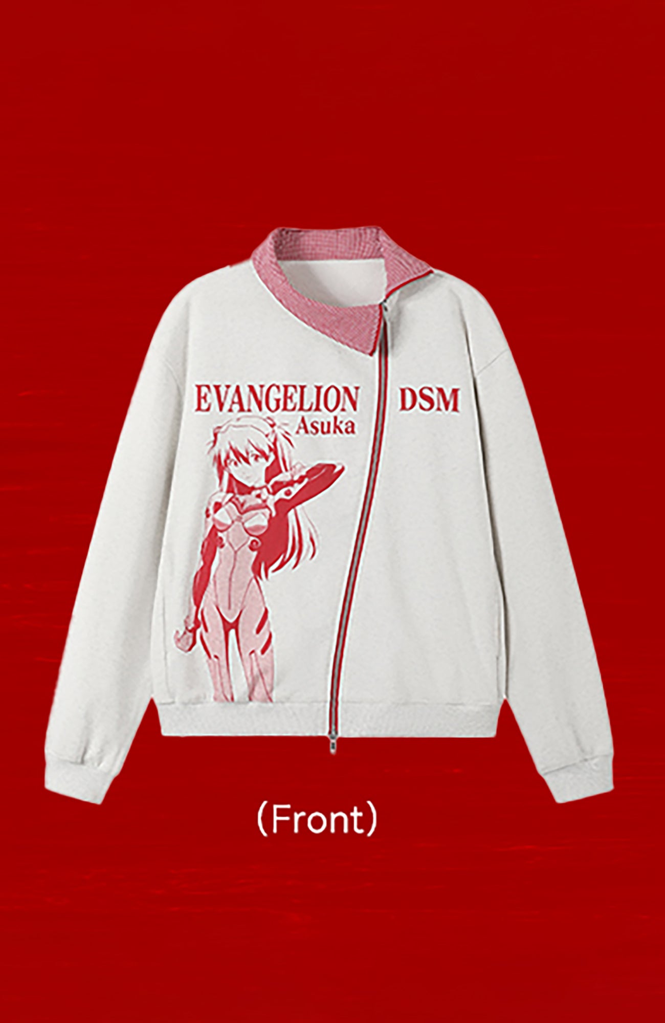 DONSMOKE x EVA Graphic Asymmetrical Zip-Up Hoodie