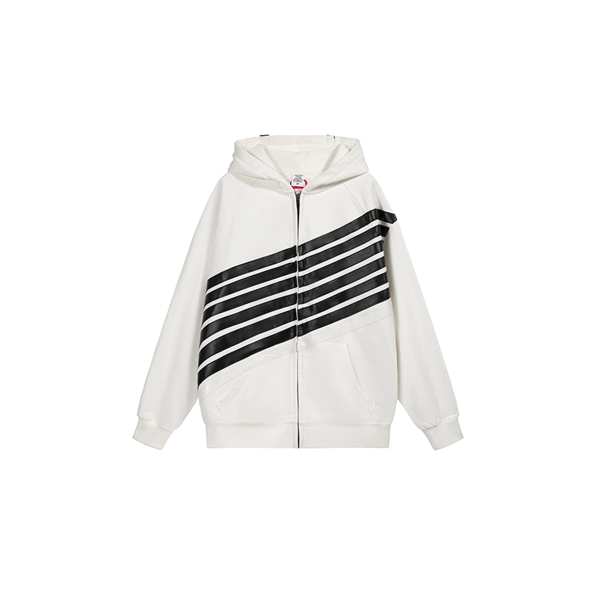 NOTHINGNESS WORLD Four-Stripe Zip-Up Hoodie, premium urban and streetwear designers apparel on PROJECTISR.com, NOTHINGNESS WORLD