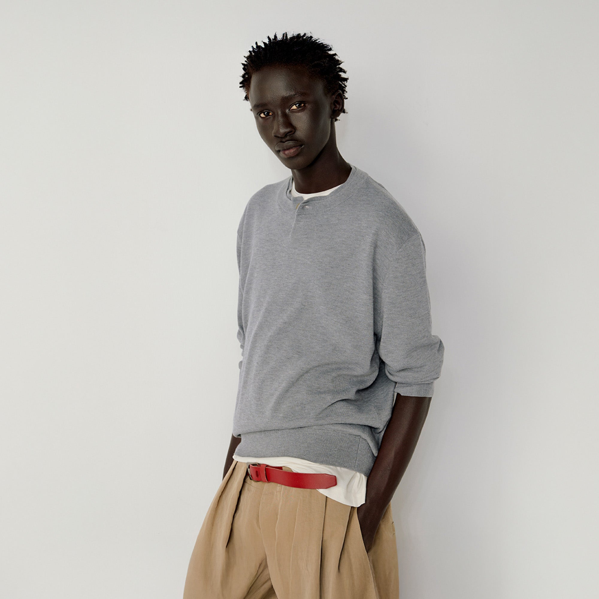 OPICLOTH Essential Layered Collar Sweater