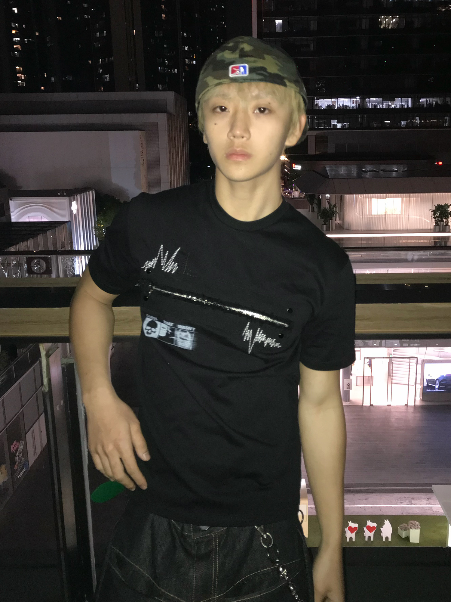 DREAM BAND Punk Graphic Zippered T-Shirt