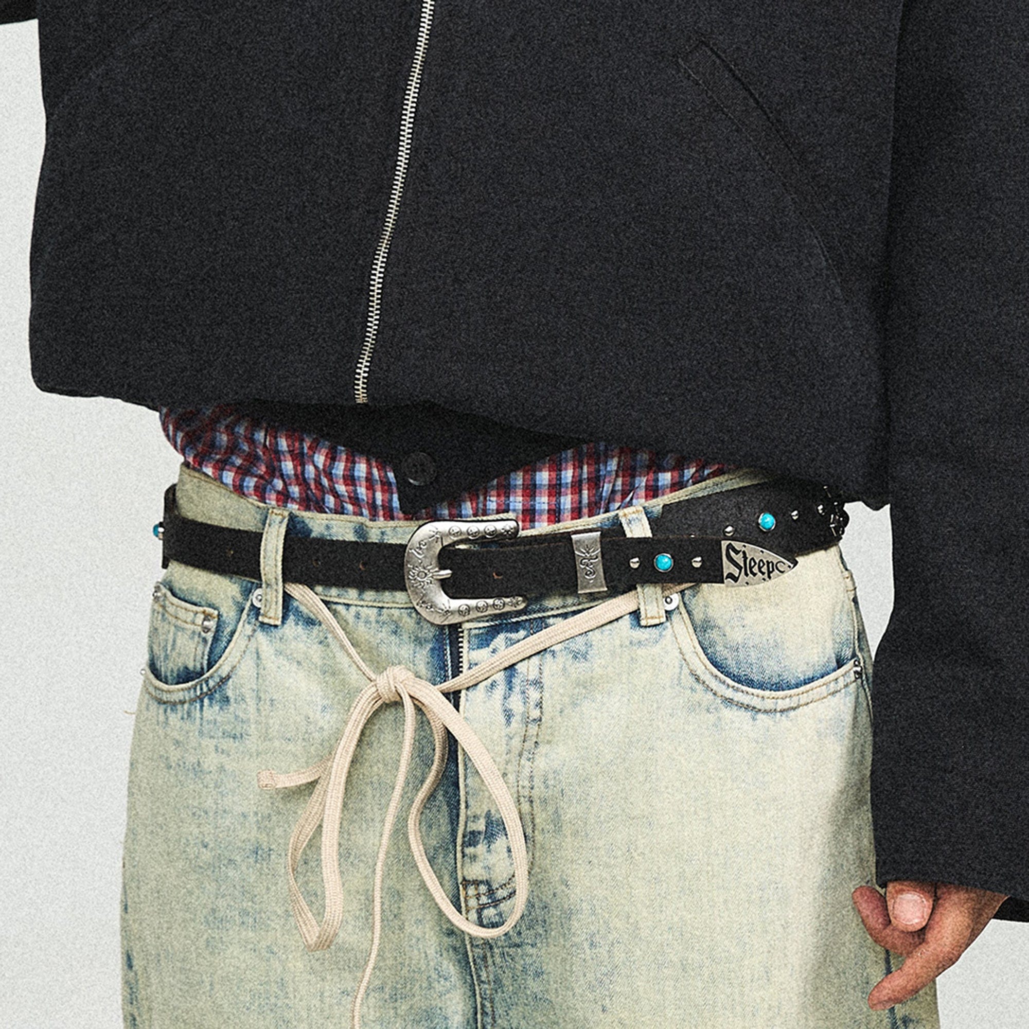 STEEPC Rivet Turquoise Belt, premium urban and streetwear designers apparel on PROJECTISR.com, STEEPC