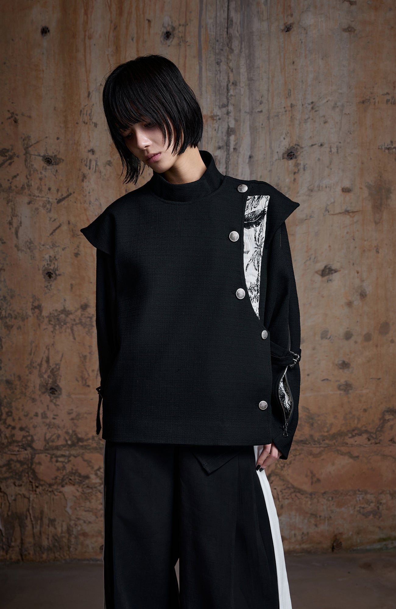 2000RSK Deconstructed Spliced Zippered Fencing Jacket