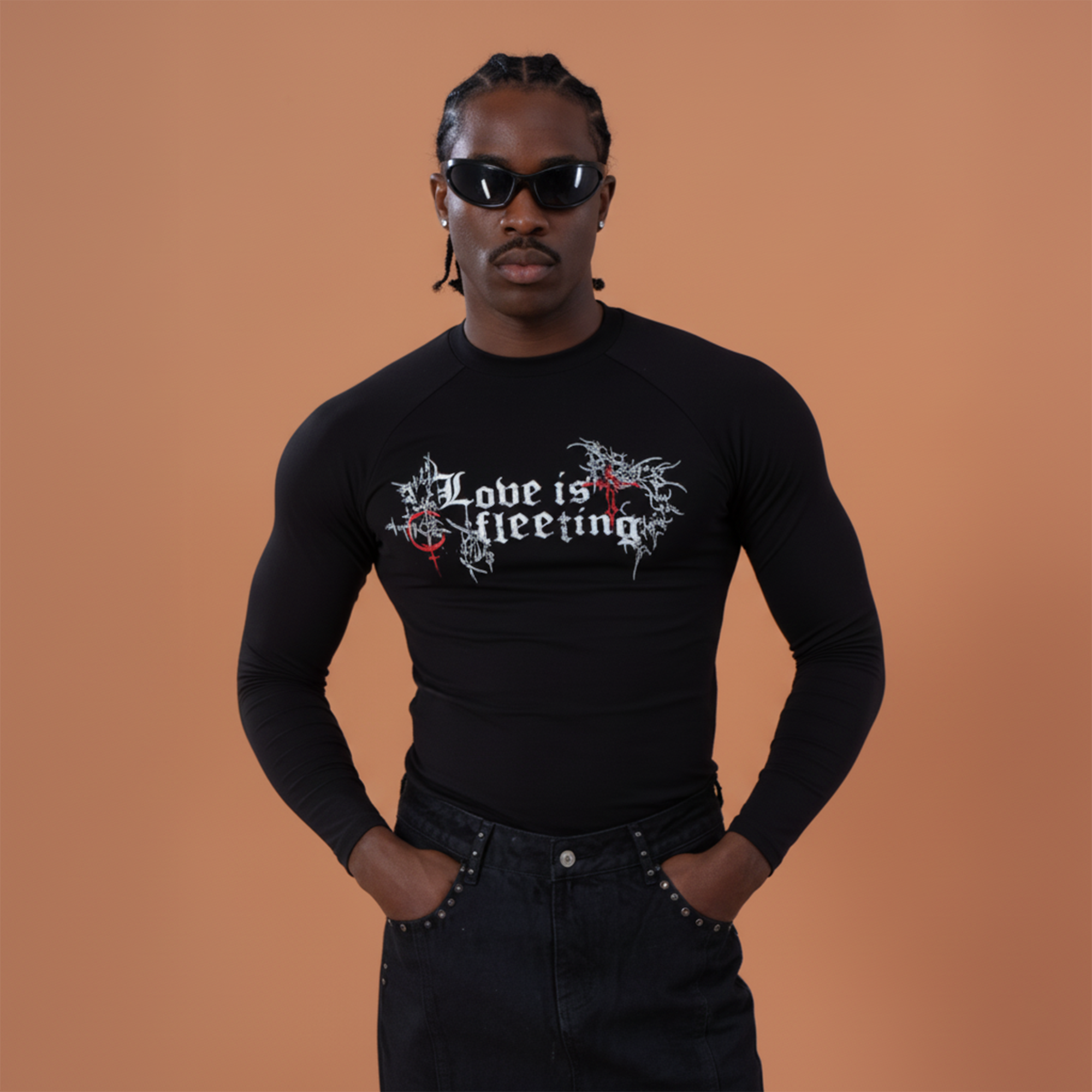 CLP Gothic Graphic Fitted Long Sleeve Tee