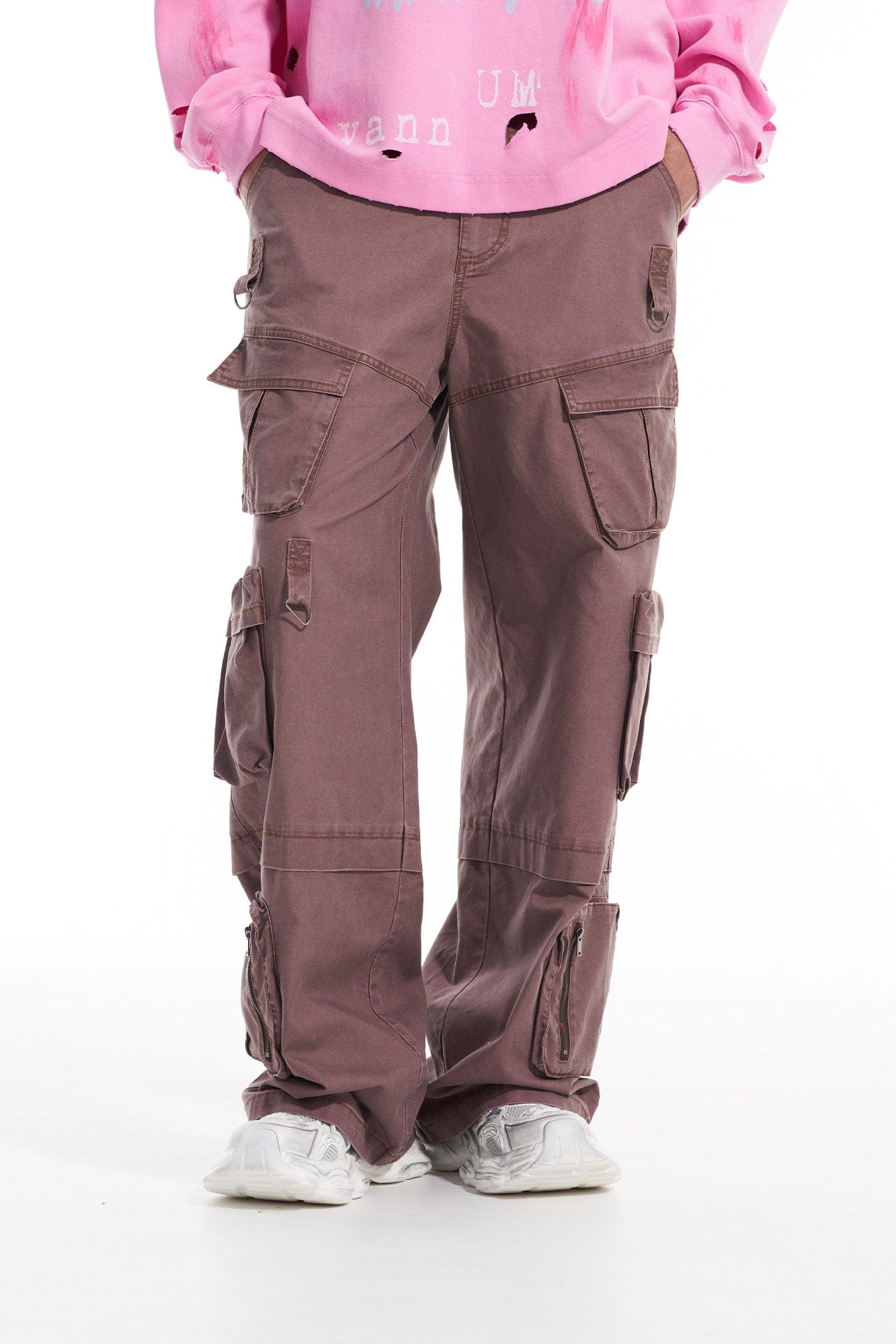 VANN VALRENCE Multi-Pocket Oversized Cotton Cargo Pants, premium urban and streetwear designers apparel on PROJECTISR.com, VANN VALRENCE