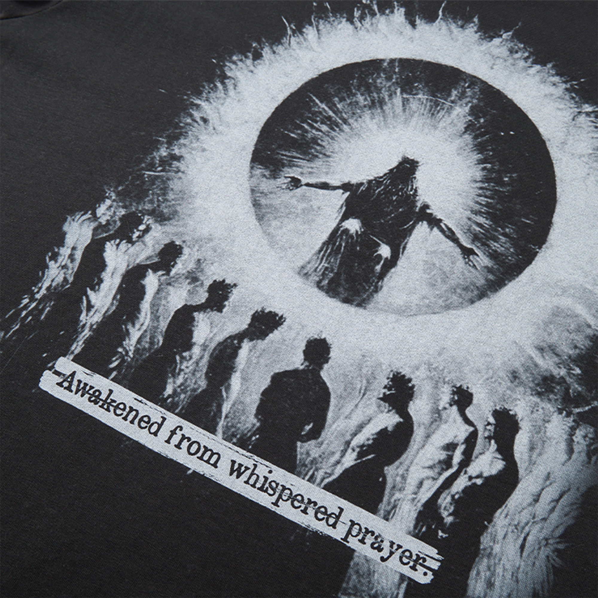 F2CE Oversized Prayer Silhouette Graphic T-Shirt