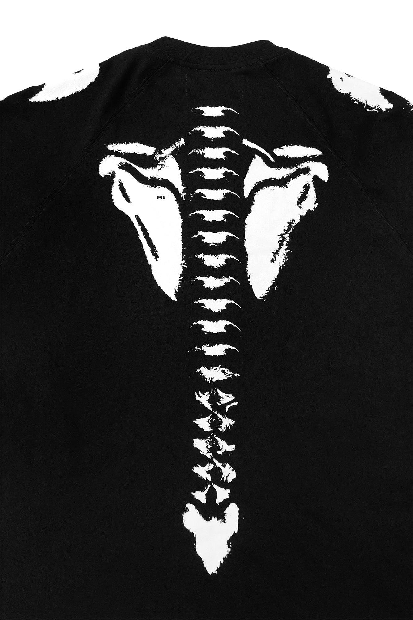 RELABEL Distressed Skeleton Graphic Oversized T-Shirt, premium urban and streetwear designers apparel on PROJECTISR.com, RELABEL