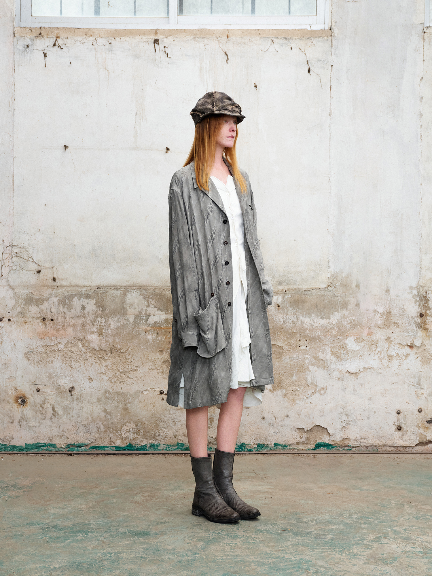 ILNya Nieternite Nifutur Dirty-Dye Jacquard Longline Shirt
