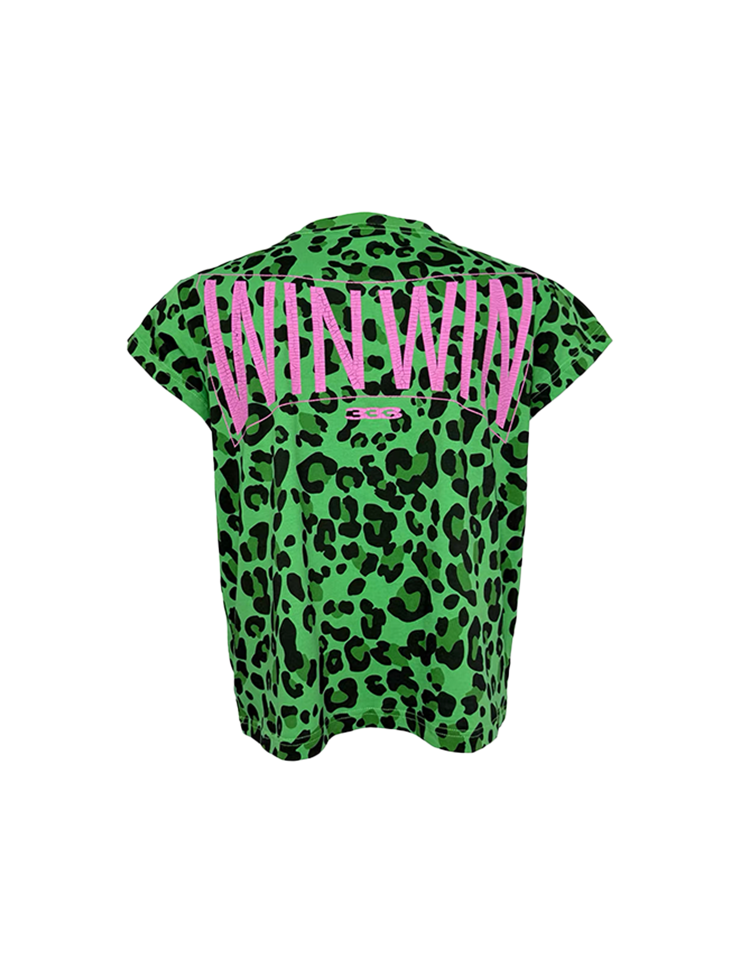 PCCVISION Contrast Leopard Crackled Foil Graphic T-Shirt, premium urban and streetwear designers apparel on PROJECTISR.com, PCCVISION